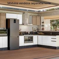 Armario Aereo Balcao Forno Mdf Kali Nicioli Bianco Toq Branco Uv - 9