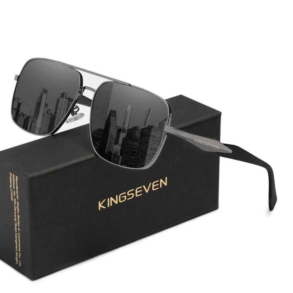 Óculos 2024 Design Polarização Uv400 Proteção De Luxo Cinza Escuro - 1