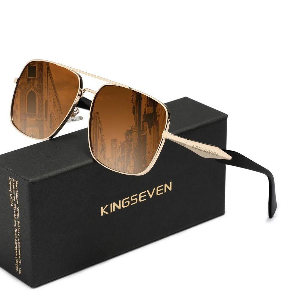 Óculos 2024 Design Polarização Uv400 Proteção De Luxo Marrom - 1