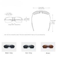 Óculos Kingseven De Alumínio Uv 400 Quadrados Polarização Uv 400 Cinza - 3