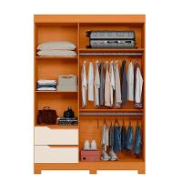 Guarda Roupa Vivacce Solteiro 3 Portas Com Espelho Albatroz Cinamomo/off White - 3