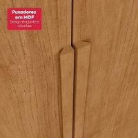 Guarda Roupa Casal 100% Mdf 6 Portas Easy Move 2,40 Com Espelhos Amendoa Clean - 8
