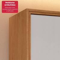 Guarda Roupa Casal 100% Mdf 6 Portas Easy Move 2,40 Com Pés Amendoa Clean/off White - 7