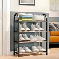 Organizador Multiuso Sapateira Preta 04 Prateleiras 08 Pares - 2