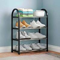 Organizador Multiuso Sapateira Preta 04 Prateleiras 08 Pares