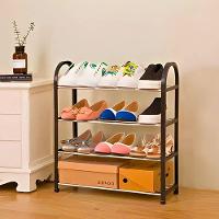 Organizador Multiuso Sapateira Preta 04 Prateleiras 08 Pares - 6