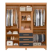 Guarda Roupa Fusion Casal 8 Portas Com Espelho Albatroz Nature/titanium - 5