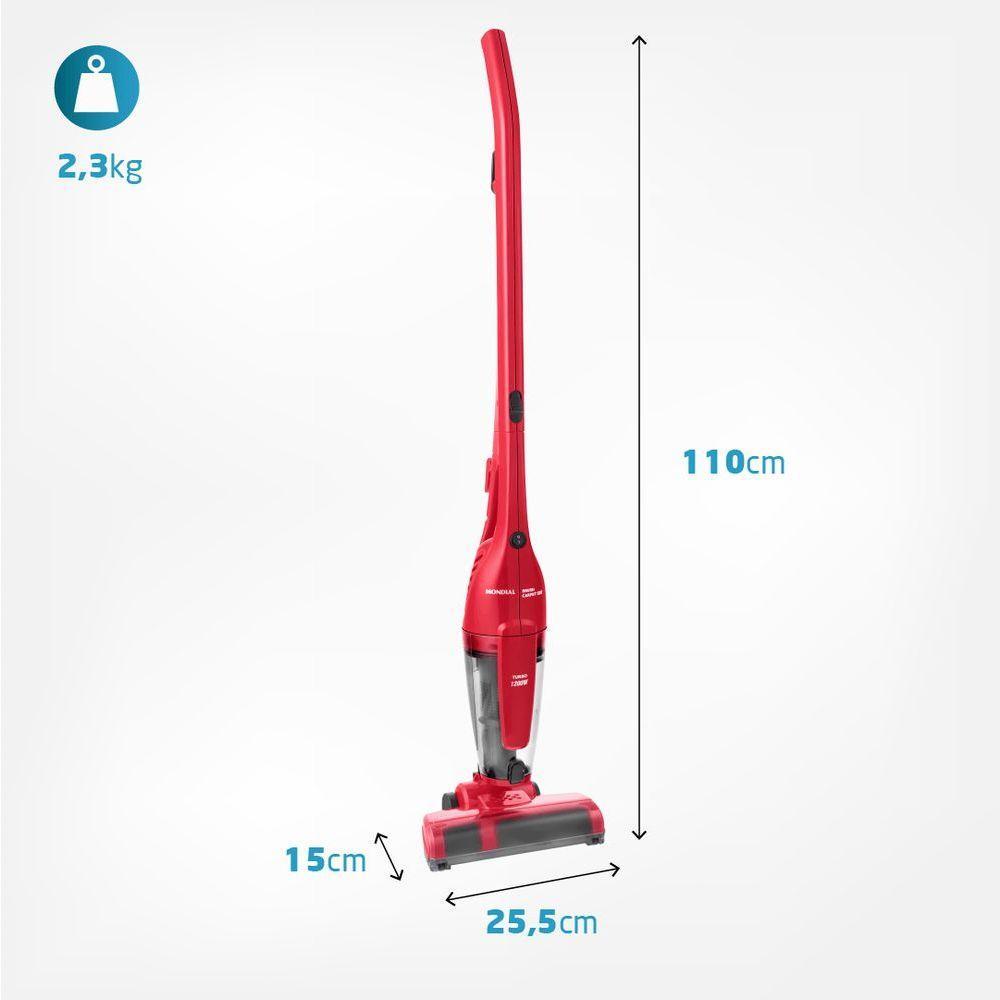 Aspirador de Pó Mondial Brush Carpet Vermelho1200 AP-25 127V - 4