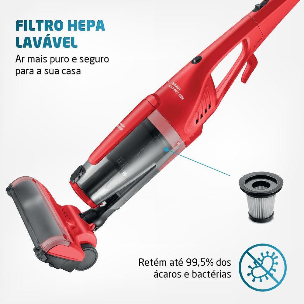 Aspirador de Pó Mondial Brush Carpet Vermelho1200 AP-25 127V - 5