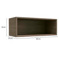 Armario Aereo Basculante 1 Porta 80 Cm Maxxi G773 Kappesberg Nogal