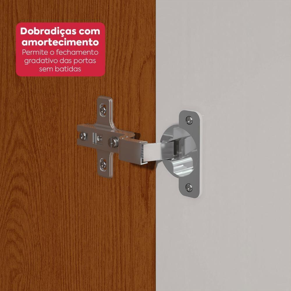 Guarda-roupa Casal 100% Mdf 8 Portas Easy Glow Com Espelhos Frassino/off White - 10
