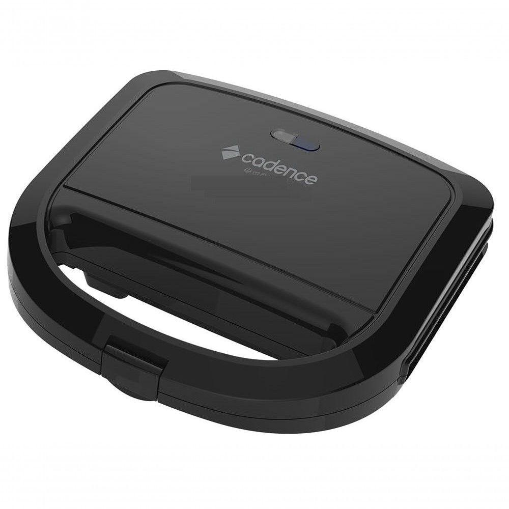 Sanduicheira Eletrica Cadence Preta 750w - Antiaderente 110V - 2