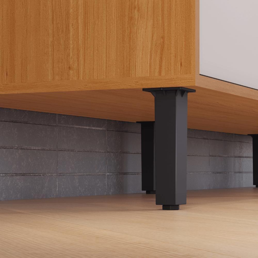 Kit Nápoles 8 Portas 1 Vidro 3 Gaveta Cinamomo/off White - 8