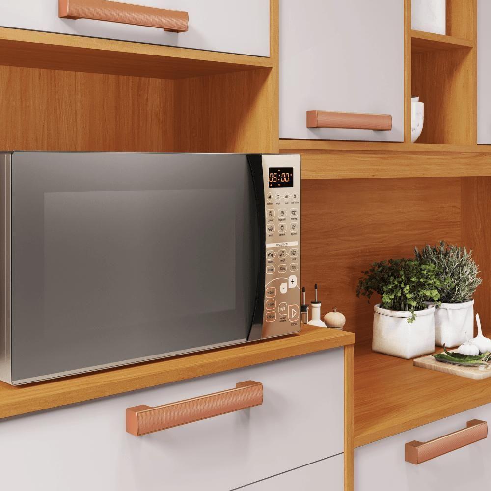 Kit Nápoles 8 Portas 1 Vidro 3 Gaveta Cinamomo/off White - 10