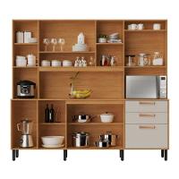 Kit Nápoles 8 Portas 1 Vidro 3 Gaveta Cinamomo/off White - 3