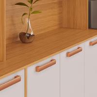 Kit Nápoles 8 Portas 1 Vidro 3 Gaveta Cinamomo/off White - 6