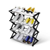 Sapateira Preta Organizadora Com 4 Prateleiras 08 Pares - 1