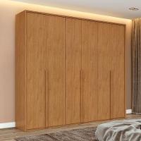 Guarda Roupa Casal 100% Mdf 6 Portas Easy Move 2,40 Amendoa Clean - 1