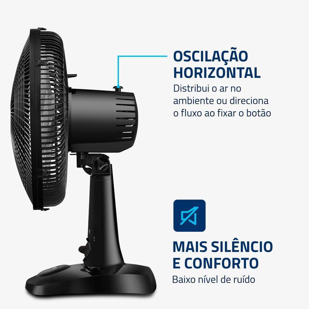 Ventilador De Mesa 30cm Super Power Ii Mondial Preto 60W NVSP-30-B2 110V - 4