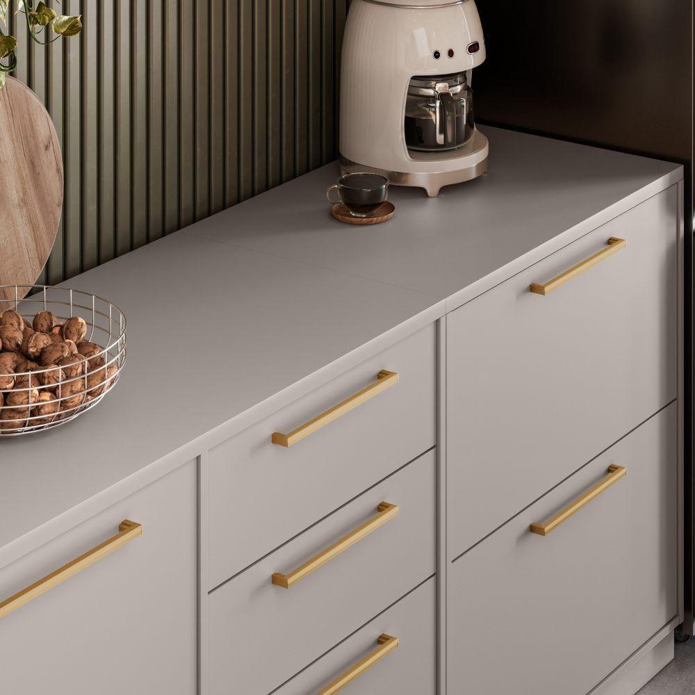 Cozinha Completa Itatiaia Essence 6 Peças Fendi E Gris - 6