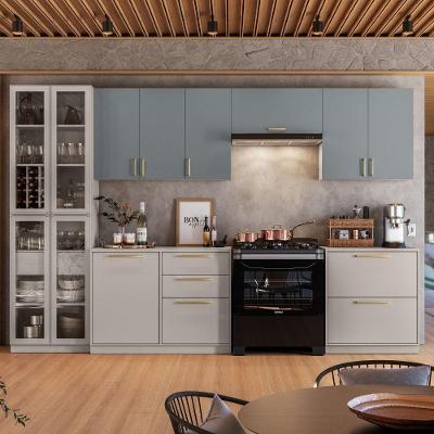 Cozinha Completa Itatiaia Essence 6 Peças Fendi E Gris