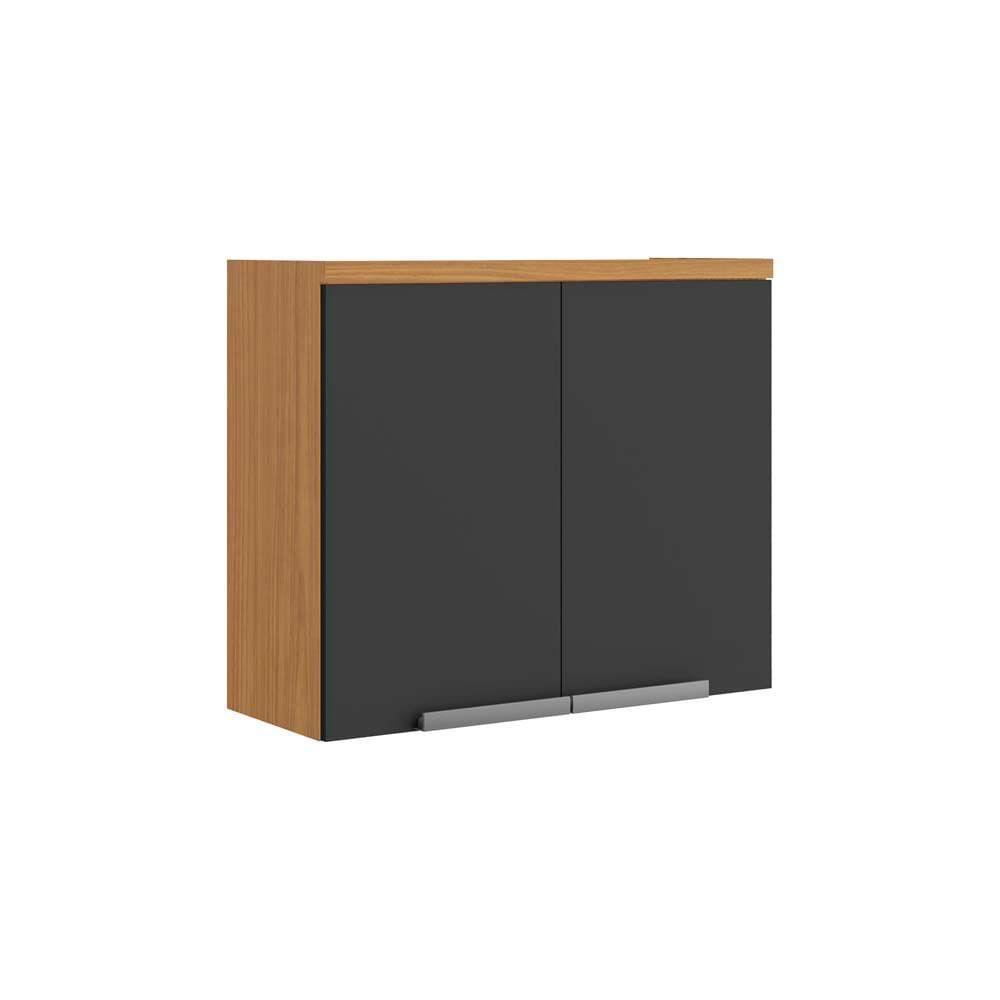 Armário Aéreo De Cozinha Itatiaia 2 Portas Grafite New Porto - 1