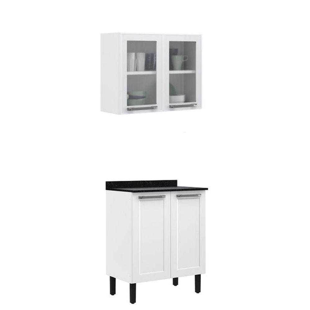 Paneleiro Itatiaia Em Aço Branco 4 Portas 2 Vidros Florença - 1