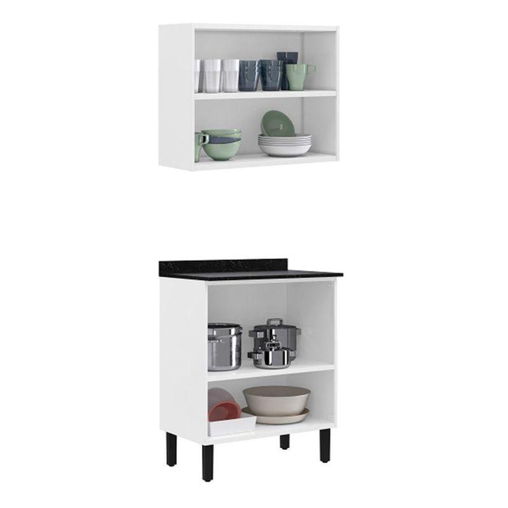 Paneleiro Itatiaia Em Aço Branco 4 Portas 2 Vidros Florença - 2