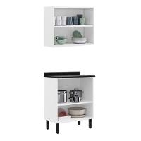 Paneleiro Itatiaia Em Aço Branco 4 Portas 2 Vidros Florença - 2