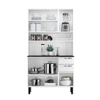 Kit De Cozinha Compacta Branco E Preto Em Aço 6 Portas 2 Gavetas Pratika - 3