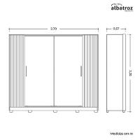 Guarda Roupa Jacarandá Ripado Com Portas De Correr Albatroz Jatobá/fendi Metallic - 3