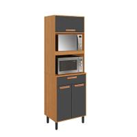 Paneleiro Itatiaia 2 Portas 1 Gaveta Grafite Nápoles - 1