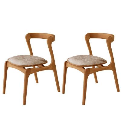Conjunto Com 2 Cadeiras Madeira Solaris Moderna Mobilia Milano / Imbuia Nat.