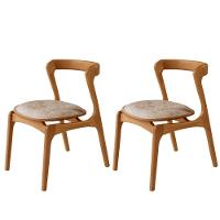 Conjunto Com 2 Cadeiras Madeira Solaris Moderna Mobilia Milano / Imbuia Nat. - 1