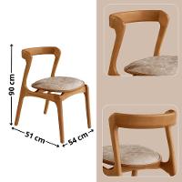 Conjunto Com 2 Cadeiras Madeira Solaris Moderna Mobilia Milano / Imbuia Nat. - 2