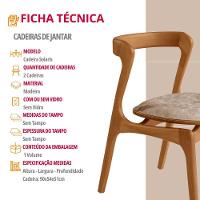 Conjunto Com 2 Cadeiras Madeira Solaris Moderna Mobilia Milano / Imbuia Nat. - 4