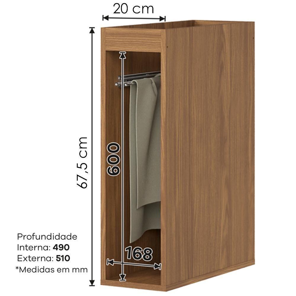 Balcao Porta Toalha Com Tampo 20 Cm Requinte Henn Nature - 3