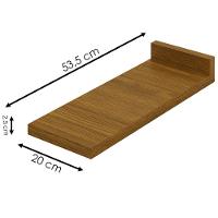 Balcao Porta Toalha Com Tampo 20 Cm Requinte Henn Nature