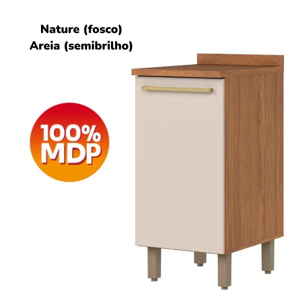 Balcao Com Tampo 1 Porta 40 Cm Requinte Henn Nature Areia - 5