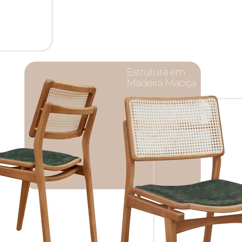 Conjunto Com 2 Cadeiras Madeira Eva Premium Luna / Imbuia Nat. - 3