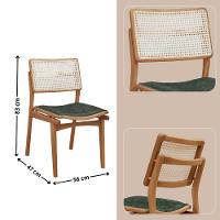 Conjunto Com 2 Cadeiras Madeira Eva Premium Luna / Imbuia Nat. - 2