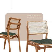 Conjunto Com 2 Cadeiras Madeira Eva Premium Luna / Imbuia Nat. - 3