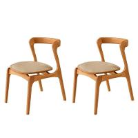 Conjunto Com 2 Cadeiras Madeira Solaris Moderna Mobilia Veludo Bege / Imbuia Nat. - 1