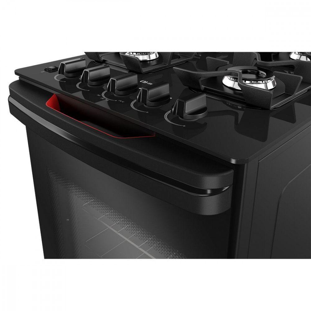 Fogão Mueller 4 Bocas Com Mesa De Vidro E Grades De Ferro MFV4BF Preto Bivolt - 6