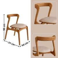 Conjunto Com 2 Cadeiras Madeira Solaris Moderna Mobilia Brisa/ Imbuia Nat. - 3