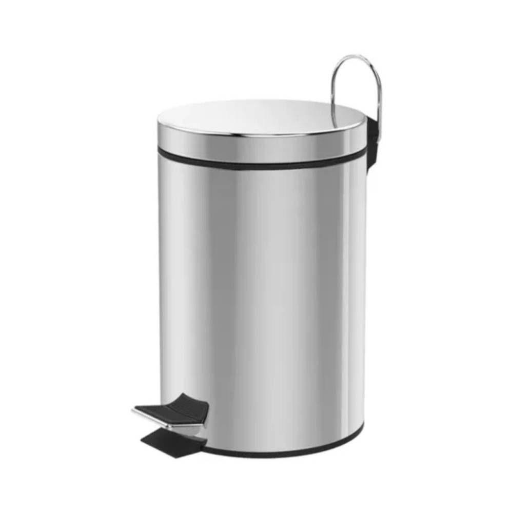 Lixeira Aço Inox Redonda Multiuso 12 Litros Cesto Removível - 1