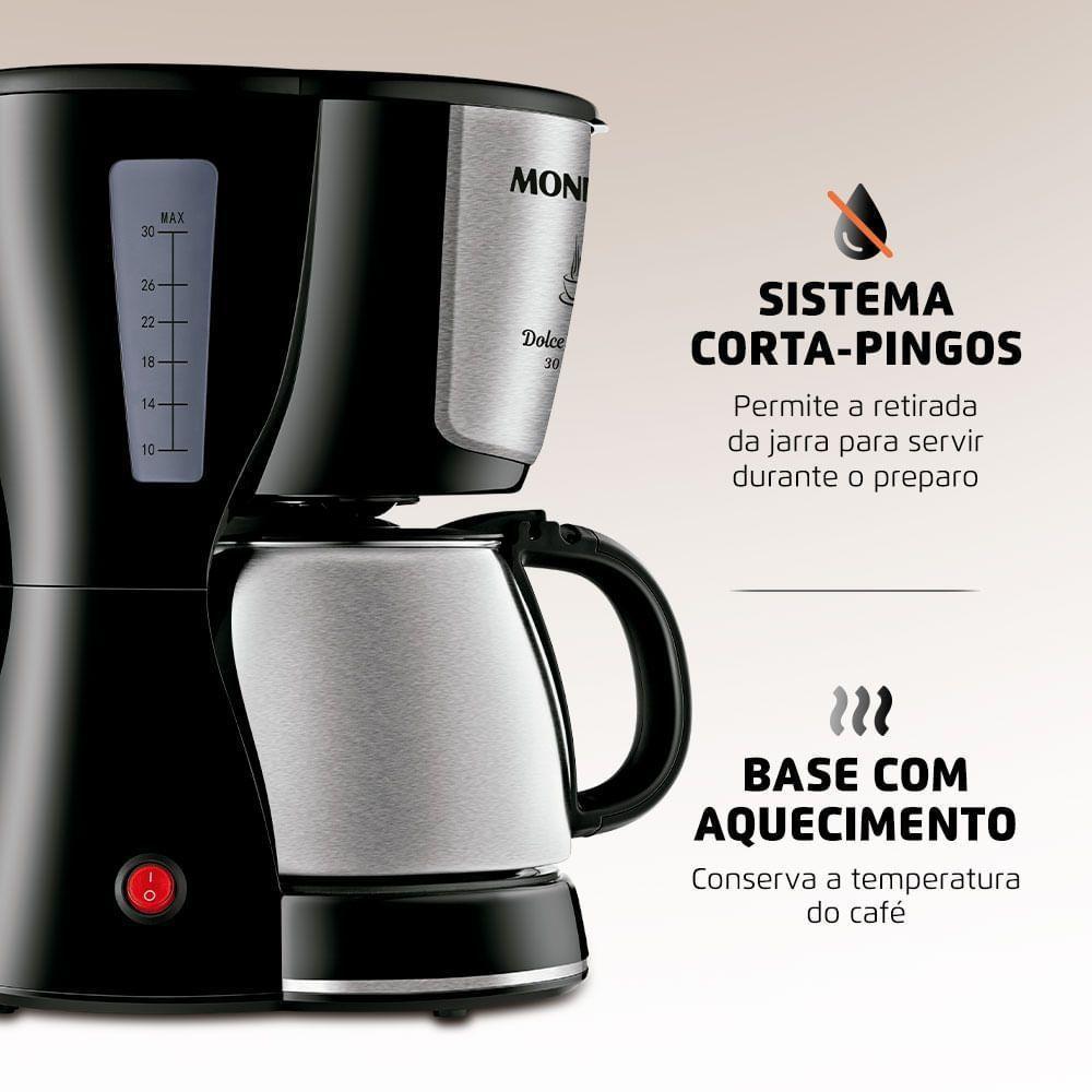 Cafeteira Elétrica Mondial Dolce Arome C-37ji-30x Cafeteira-127v-preto/inox - 6