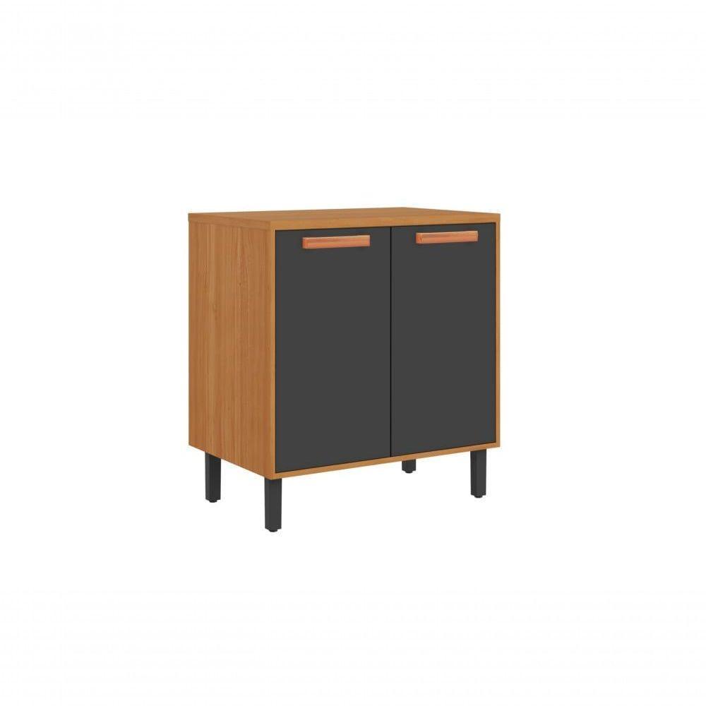 Balcão De Cozinha Para Forno Ou Micro-ondas 2 Portas Nápoles - Itatiaia Cinamomo-grafite - 1