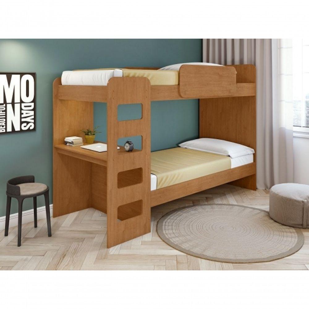 Beliche Solteiro Cantos Arredondados Com Led Olga - Lopas Amendoa Clean - 2