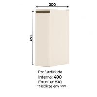 Balcão Para Condimentos 20cm Com Tampo Connect Off White-duna - Móveis Henn Off White-duna - 3